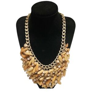 Semi-Precious Yellow Aventurine Bib Necklace